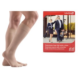 Lauma Medical, 23-32 mmHg Medical Compression Knee Socks for Men and Women, Class II, Class 2, Closed Toe