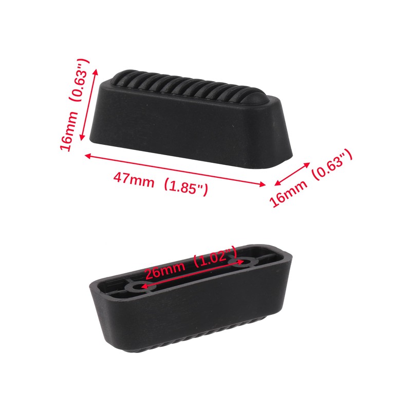 RDEXP 4pcs Black Feet Pads for Suitcase Luggage Holder Side