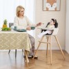 3-in-1 Convertible Wooden High Chair for Kids with Cushioned Seat