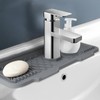 Silicone Faucet Handle Drip Catcher Beveled Drying Tray Mat Dish