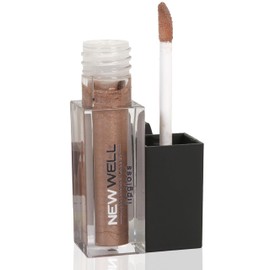 Newwell Lip Gloss Lipstick 24 Hours Hold, Long Lasting Shine, Moisturising, Vegan – Colour: Brown – 04