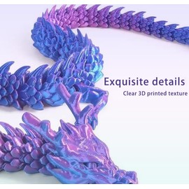 3D Printed Dragon,Chinese Dragon,12inch Flexible Articulated Dragon,Dragon Fidget Toys for Flexible Joints Luck Dragon for Home Office Desk Decoration,ADHD Toys, Surprise Fantasy Gifts(Lime Green)