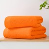 sense gnosis Super Soft Orange Bath Towels Terry Striped Weave