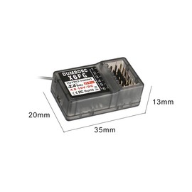 DUMBORC X6FG - Ricevitore a 6 canali con giroscopio per serbatoi X4 X5 X6 X10P DDF RC