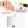 23pcs Professional Nail Art Brush Set for Acrylic French Nails,