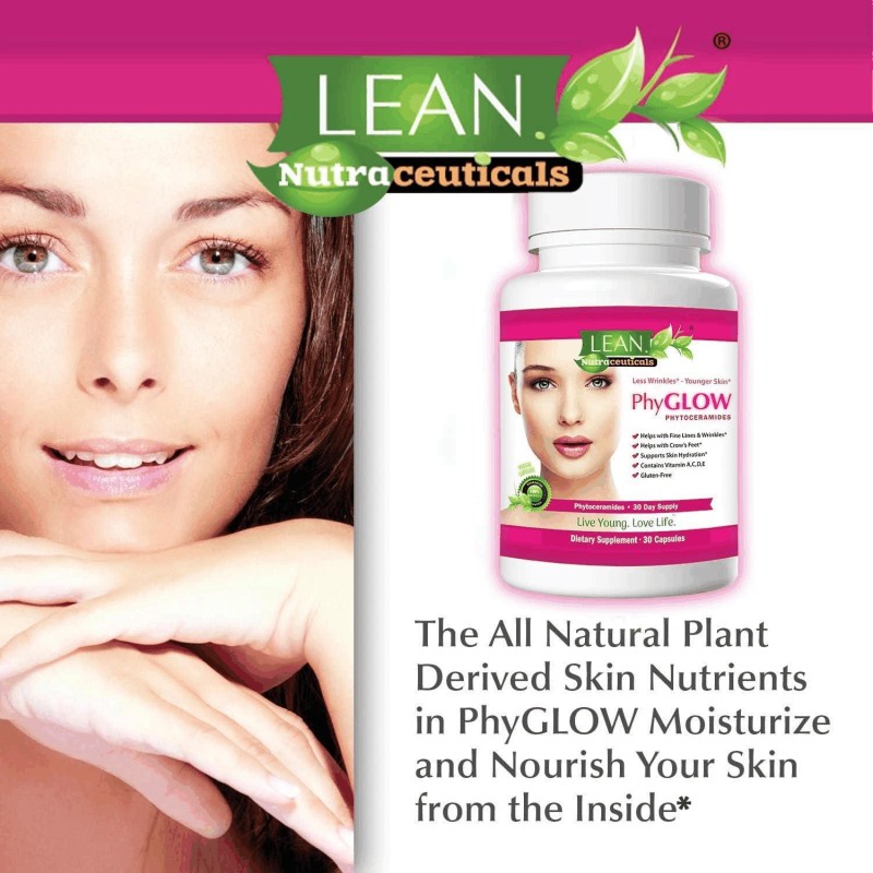 Lean Nutraceuticals Phytoceramides 350mg Ceramide Skin Care Hydration Moisture Restoring