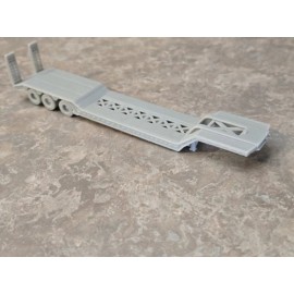 Tennessee pass models Ho Scale 53 Ft Lowboy Equipment Trailer Undecorated Kit 3d Printed