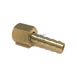 EDGE INDUSTRIAL 1/4" Hose ID to 1/4" 45° Female SAE Flare Brass Swivel Connector Fuel / AIR / Water / Oil / Gas / WOG (Qty 01)