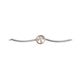 Osa Les Folies Metal Base Chiava. Armband Herren aus rhodiniertem 925er-Silber, gehärtetes Glas, kubischer Zirkonia