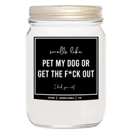 You Nique Designs Cool Gifts for Dog Lovers 8oz Candles for Dog Owners - Funny Pet Lover Surprise, Pet Owner Candle for Women, Men, Sisters, Friends - Pet Mom Dad Candles (Mahogany Teakwood)