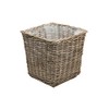 KOUBOO 1080027 Rattan Kobo Square Planter, Grey