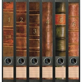 Set of 6 Folder Spines for Narrow Folders Books 1-6 Lexicon Folder Stickers Labels Decoration 609