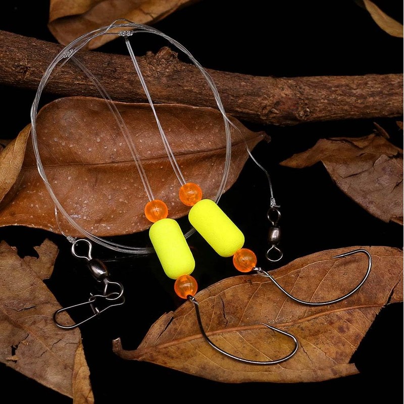 Pompano-Rigs-for-Surf-Fishing-Saltwater-Gear with Double Circle & Wide Gap Hook-6-Pack Surf Fishing