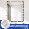 suiwotin 25pcs Mirror Hanging Clips, Plastic Glass Retainer Clips, Clear