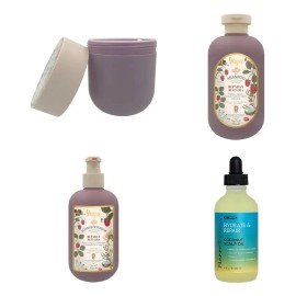 Kit Hair Oiling Abbey Young Hidratación: 1 Mascarilla + 1 Shampoo + 1 Acondicionador + 1 Aceite Capilar