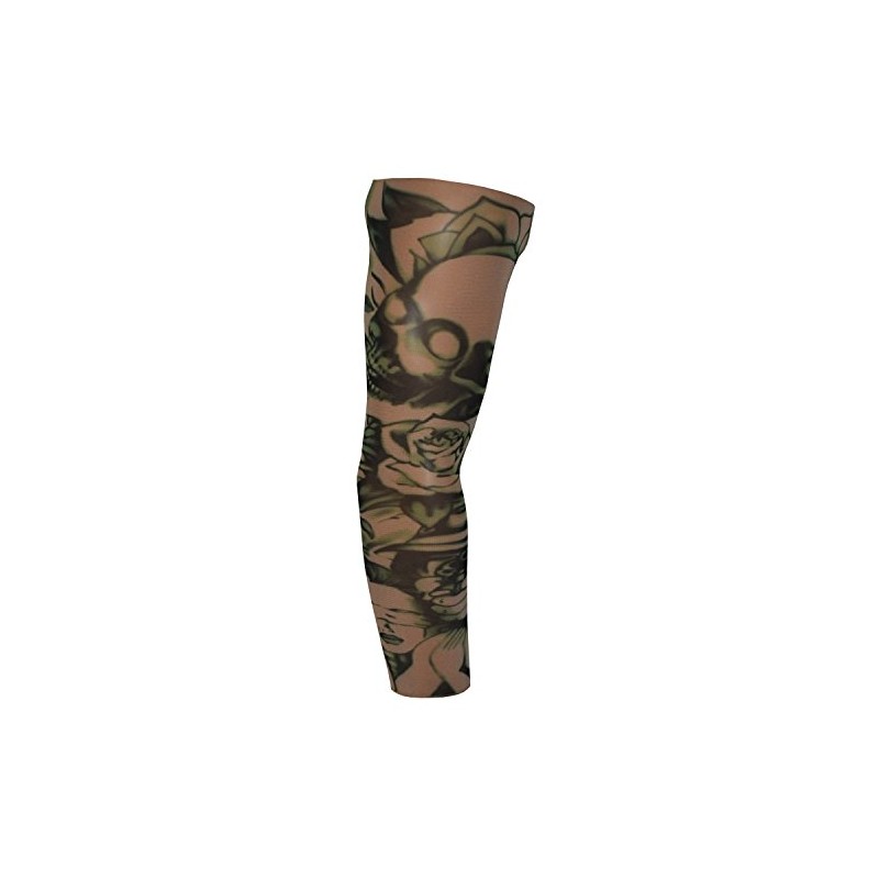 Fake Tattoo Adults Arm Sleeve Skull Rose and Robber (T71)