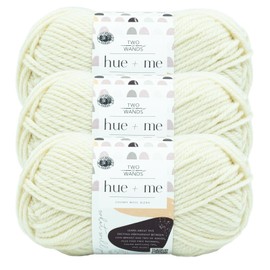 Lion Brand (3 Pack) Lion Brand Yarn 617-098AS Two of Wands: Hue + Me Bulky Yarn, Salt