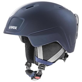 uvex heyya pro - Lightweight Ski Helmet for Children - Individual Size Adjustment - Optimised Ventilation - Midnight Race - Matte Silver - 51-55 cm