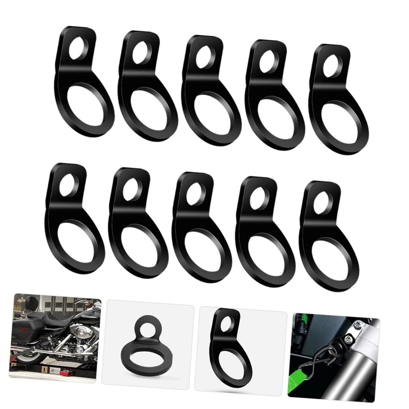 LIFKOME 10pcs Stainless Steel Tie Down Anchor Hooks for Cargo