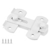 2 Packs Barn Door Latches，Matte White Stainless Steel barn gate