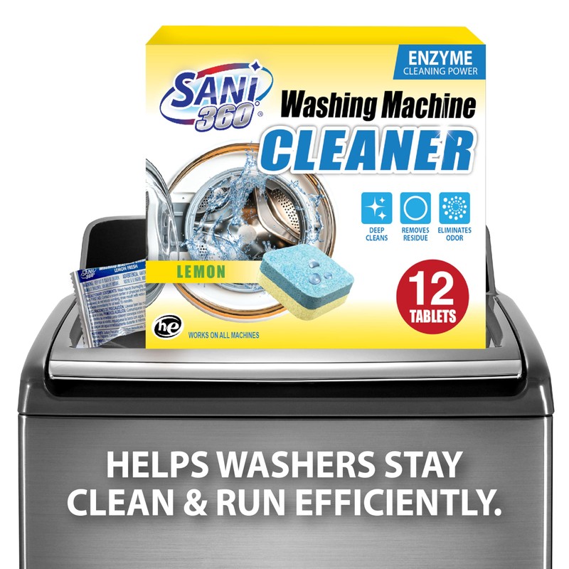 SANI 360° Washing Machine Cleaning tablets, 12 pack is Formulated