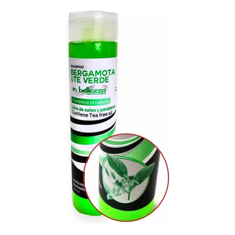 Shampoo Fortalecimiento Bergamota Y Te Verde In Bellezza
