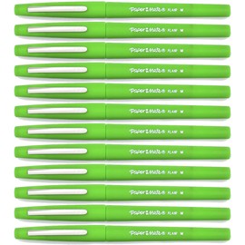 Paper Mate Flair Felt Tip Pens, Medium Point, Pack of 12 (Light Green)
