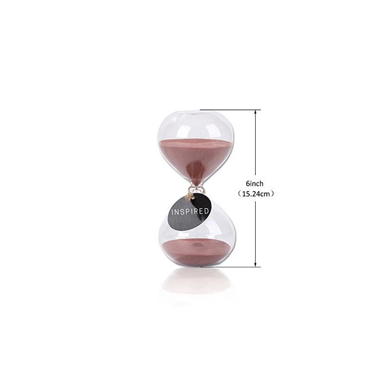 SWISSELITE 60 Minute Clear Glass Hourglass Timer 6.3 Inch Sand