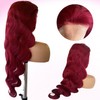Burgundy Lace Front Wigs Human Hair 30 Inch Body Wave