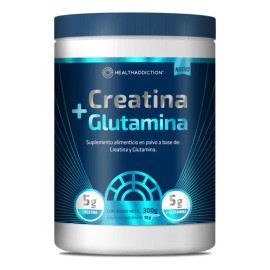 HEALTHADDICTION - Creatina  Glutamina 300 g  5 g Creatina Monohidratada  5 g L-Glutamina por Porción  Suplemento Deportivo para Rendimiento,...       
