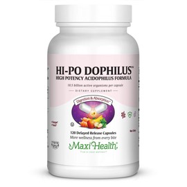 Maxi Health HI-PO Dophilus High Potency Acidophilus Probiotics, 120 Count