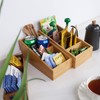 HTB 4-Section Snack Organizer with Removable Dividers for Kitchen, Cabinet,