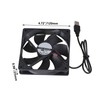 BQLZR PC Fan 120mm Silent USB Fan Black DC 5V