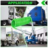 CheeMuii 7 Way Coiled Trailer Cord 12 FT Green ABS