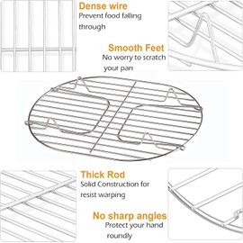 Steam and Roast Rack Stainless Steel Compatible with Ninja Foodi Possible Cooker Pro 8.5 Qt MC1000, MC1001, MC1010 Series Slow Cooker Crock Pot Oval Chrome Pack (1)