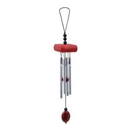 Small Wind Chimes Outdoor Aluminum Soft Melodic Tones Garden Game Yard Porch Home Decoration (Red)