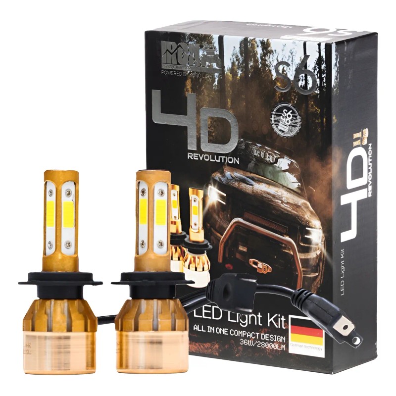 Kit Luces Led 4 Lados Caras S6 4d Cob Faros