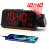 ROCAM Projection Clock for Bedroom, Digital Clock with 180° Projector