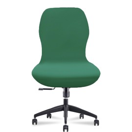 Deisy Dee Velvet Stretch Armless Office Chair Covers - Colorful Stretch Slipcover for Desk Chairs (Kelly)