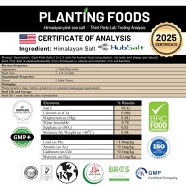 Planting Foods Himalayan Pink Salt - Coarse Grain 80 oz – Organic, Kosher 100% Vegan, Kosher Salt, Lab Tested, Coarse Grain 5 lbs | Unrefined Mineral-Rich Cooking Salt & Natural Electrolyte Boost