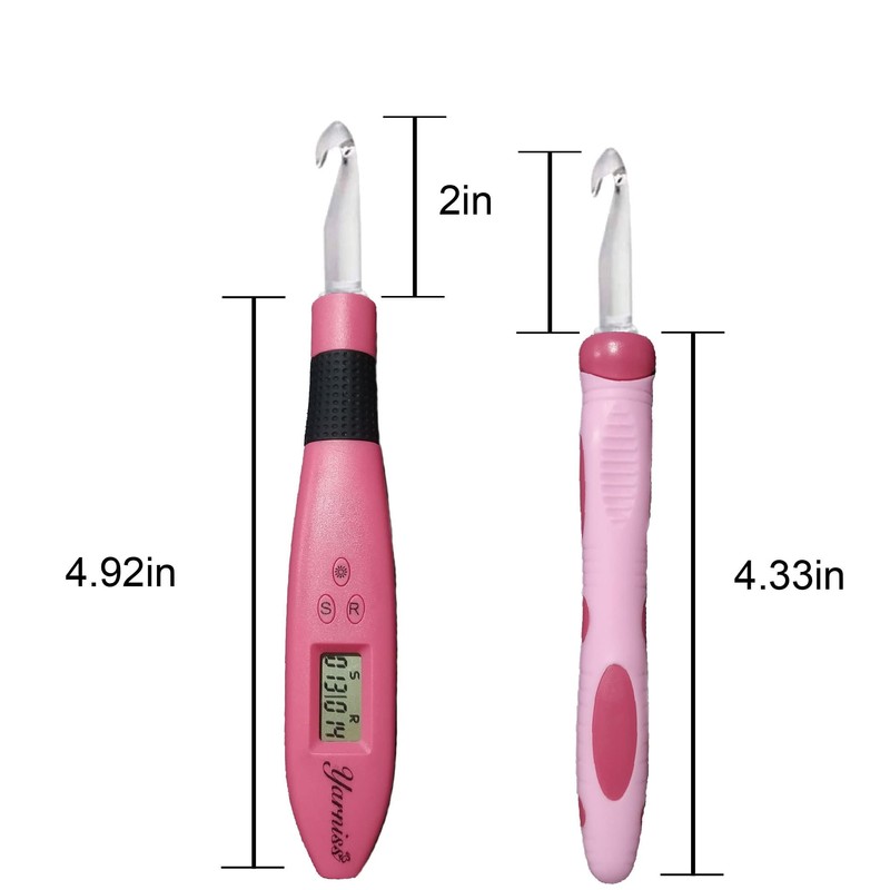 Yarniss 17 Size Counting Crochet Hooks Set, Light Up Crochet