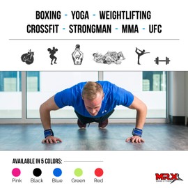 MRX Muñequeras de levantamiento de pesas para soporte de muñeca, correas de levantamiento de pesas para gimnasio, entrenamiento de culturismo, entrenamiento para hombres y mujeres
