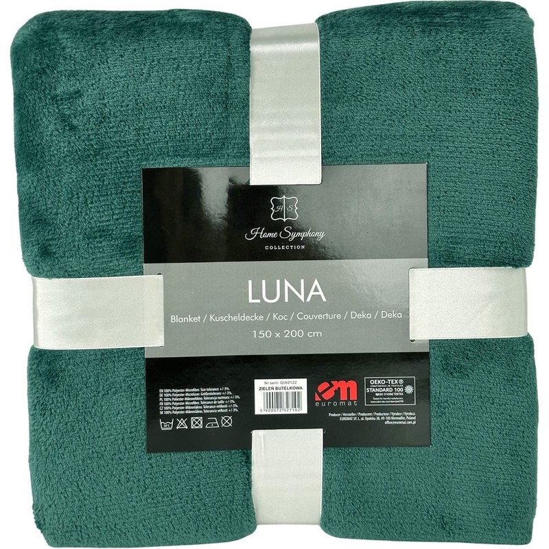 Euromat Flannel Microfibre Blanket, Cuddly Blanket, Bed Throw, 150 x