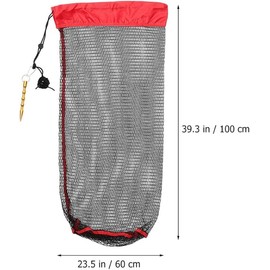 Fishing Net Mesh Fish Trap,Fishing Guard Basket Collapsible Fish Cage Fishing Keep Net,Keeping Lures Crayfish Crab Fishes Smelt Minnows Shrimps Lobsters,Drawstring Net Bag Cage for Fishing Foldable