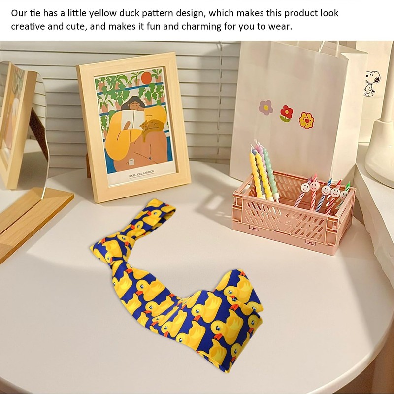 1 Piece Men's Funny Tie - Yellow Duck Pattern, Wedding
