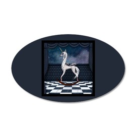 Truly Teague 20x12 Oval Wall Vinyl Sticker Rocking Unicorn