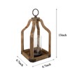 Rustic Wood Lantern Candle Holder for Farmhouse Decor - Indoor