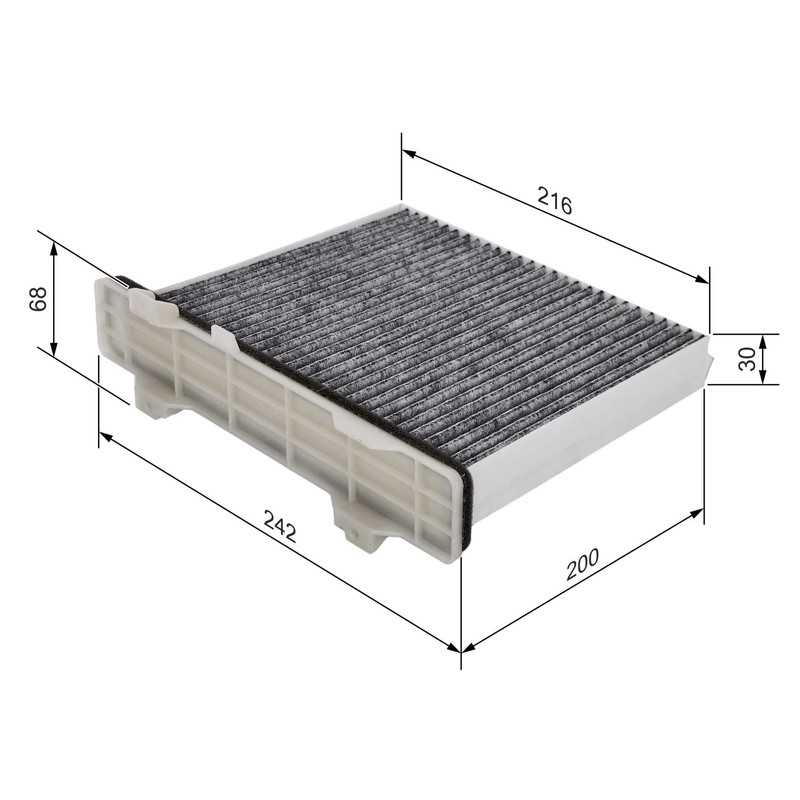 Bosch R2498 - Cabin Filter activated-carbon