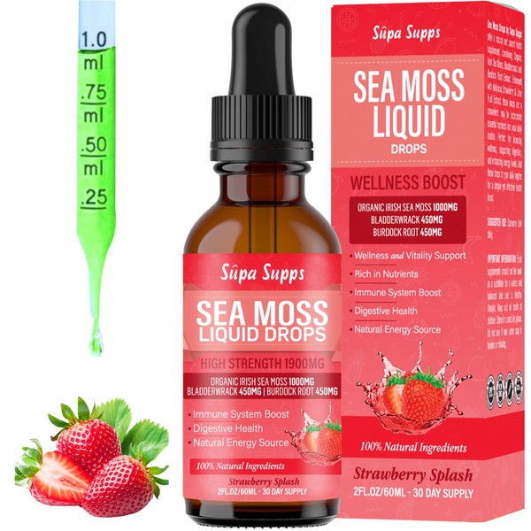 Supa-Supps Organic Sea Moss Liquid Drops 60ml C Irish Sea