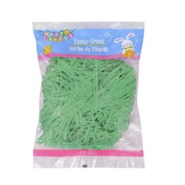 TDST 3 Count Green, Pink, Yellow (1 of Each) Easter Basket Grass 3oz Bag for Easter Baskets, Table Decorations, Holiday Parties and Gifts with Bonus Mojo Stickers